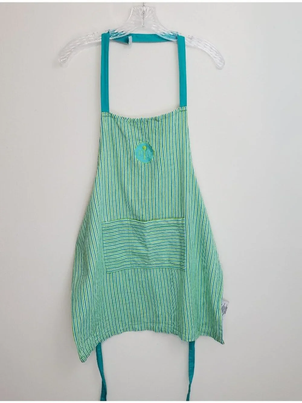 Pampered Chef striped cotton apron